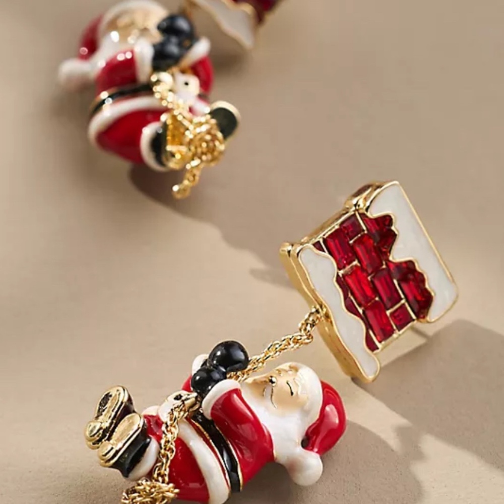 BaubleBar Santa Earrings